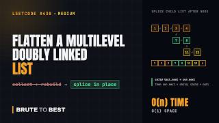 Details LeetCode #430: Flatten a Multilevel Doubly Linked List, In-Place Splice in O(1) Space News