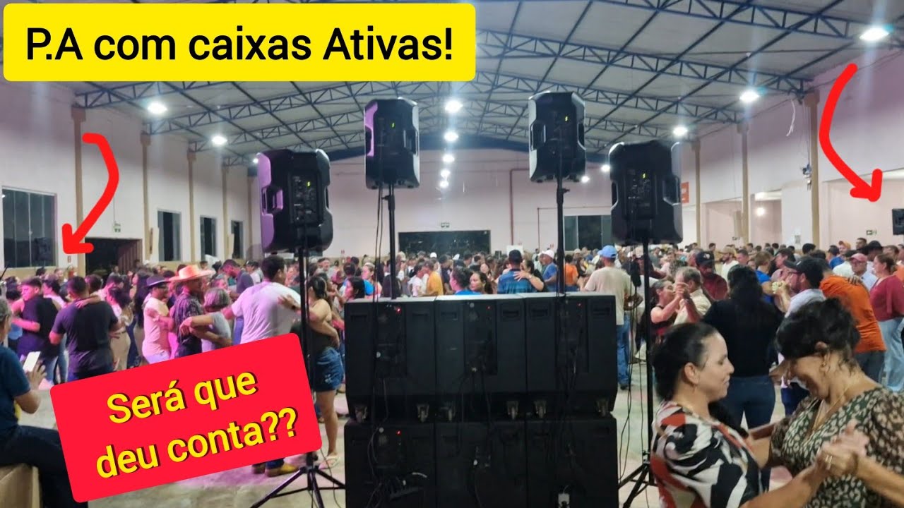 SOM para Mais de 1.000 pessoas SOMENTE com Caixas ativas. FALTOU SOM ??