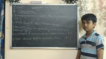 Primary Memory Faster Than Secondary? 🤔 SA1 Prep for 5th Class4, True or False? 5th Class Computer