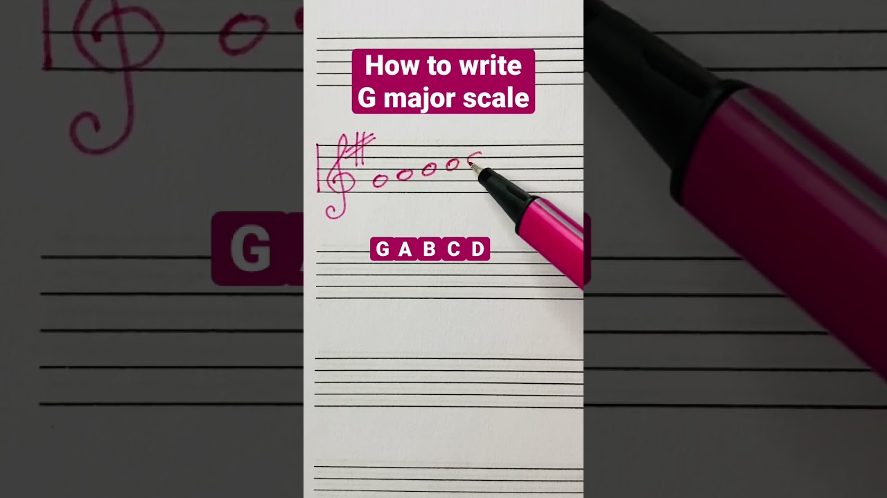 Mira How to write G major scale #musictheory en YouTube Mira How to write G major scale #musictheory en YouTube