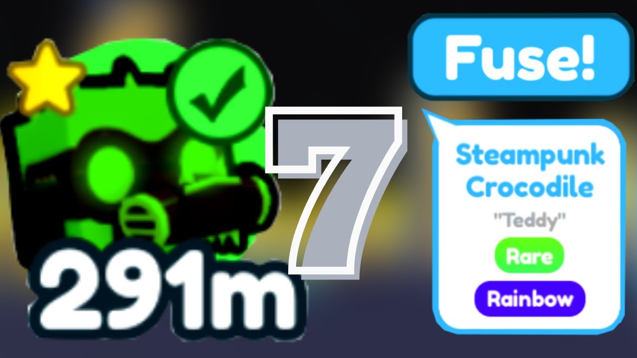 Fuse 7 CROCODILE RAINBOW pets STEAMPUNK | Pet Simulator X