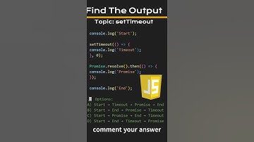 JavaScript setTimeout Puzzle find the output| Interview Prep Challenge! #shorts #coding