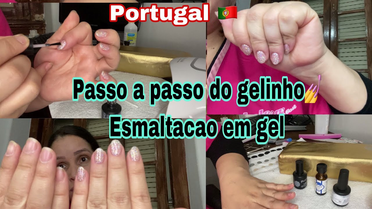Unhas Passo a passo de esmaltação em gel , gelinho em Portugal 🇵🇹.(como faço)