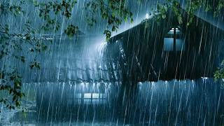⛈️ASMR Rain Thunderstorm Sounds for Sleeping | Heavy Rain on Metal Roof & Intense Thunder at Night