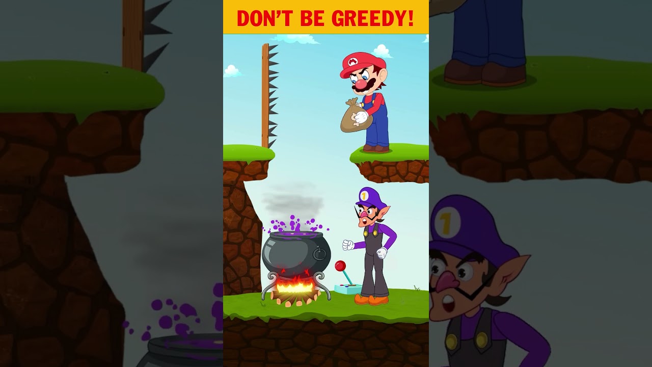 Don't Be Greedy, Waluigi! | Princess Peach Teach Evil Waluigi A Lesson 