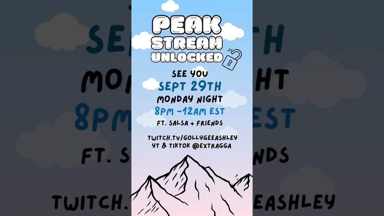 HUGE THANK YOU for unlocking the Peak stream! 