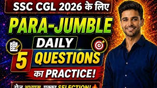 Daily 5 Para Jumble Quiz for SSC CGL 2026 | SSC CGL, CHSL, CPO AND DEFENCE EXAM#ssc#ssccgl2026