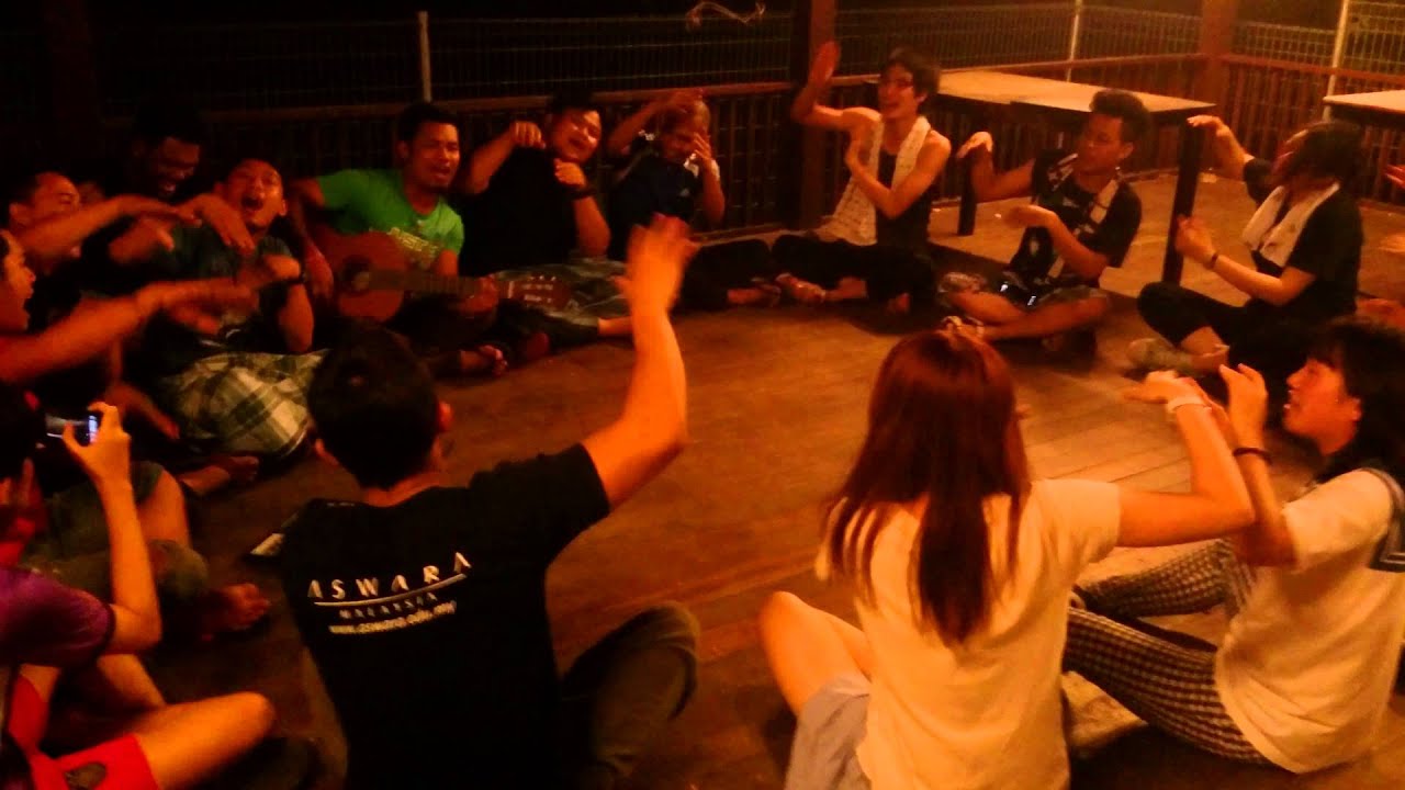 Aswara-(Comel Loteng) Dikir barat with student Kyoto University Japan