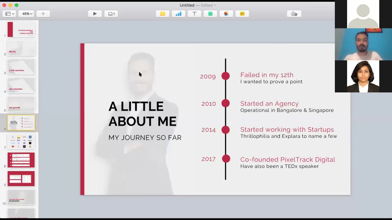 SEO Webinar by Sanjay Shenoy - Keyword Research and Content Marketing