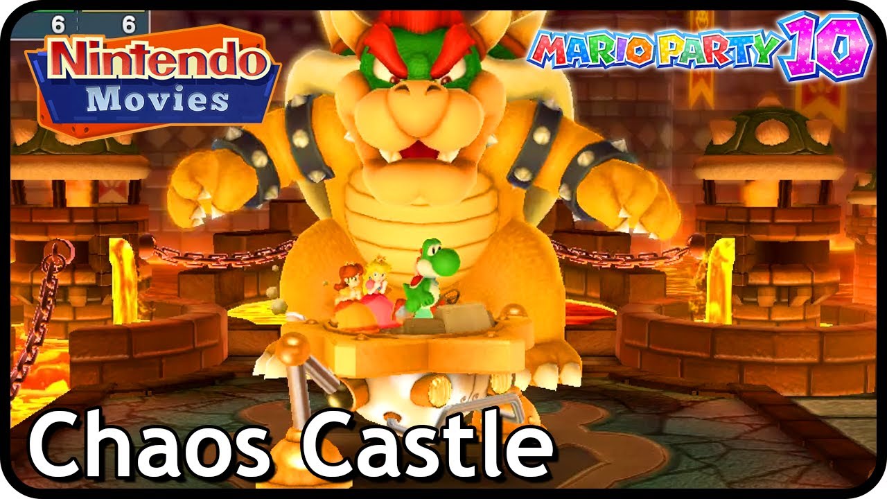 Mario Party 10 - Bowser Party - Chaos Castle (5 Players, Bowser VS Yoshi, Rosalina, Peach and Daisy)