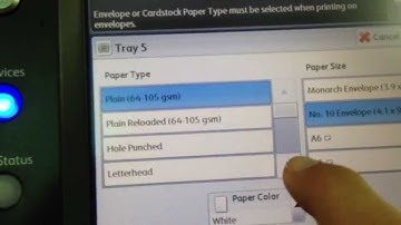 How to load Envelopes on a Xerox WorkCentre 5330