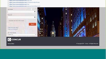 Concur Profile Set up & Password Change