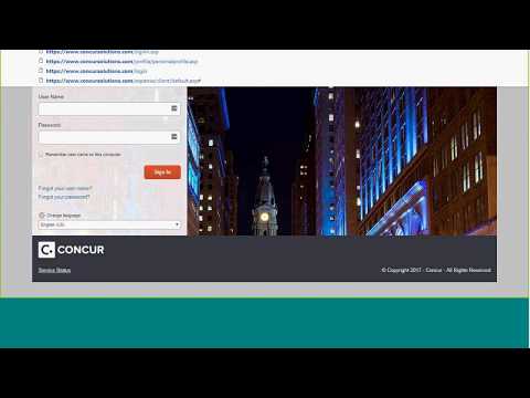 Concur Profile Set up & Password Change