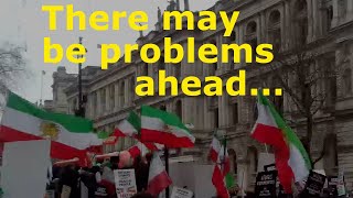 A Rainy London Afternoon Demonstrating For Iran