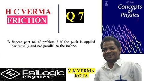 HC VERMA | FRICTION | chapter 6 | Q 7.Repeat part (a) of problem 6 if the push is applied horizontal