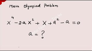 Math olympiad problem|Nice algebra problem| a=|AlphaNumericTricks