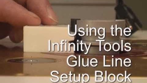 Infinity Cutting Tools - Glue Joint Router Bit Setup Block