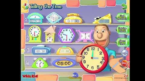 Telling The Time VTech Whiz Kid Learning System WonderTown Gameplay