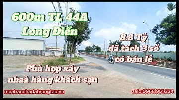 🏗️ Đất Đẹp Mặt Tiền 44A Long Điền  601m² Thổ Cư 183m  Gần Cao Tốc BHSG