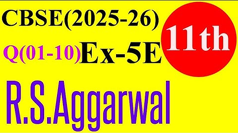 Complex Numbers Class-11th Maths R.S.Aggarwal Solutions|Exercise-5E Class-11th Maths R.S.Aggarwal