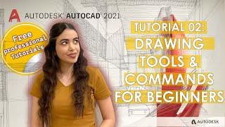 Autodesk AutoCAD Tutorial 2: Drawings tools & Commands for Beginners EASY & FAST!