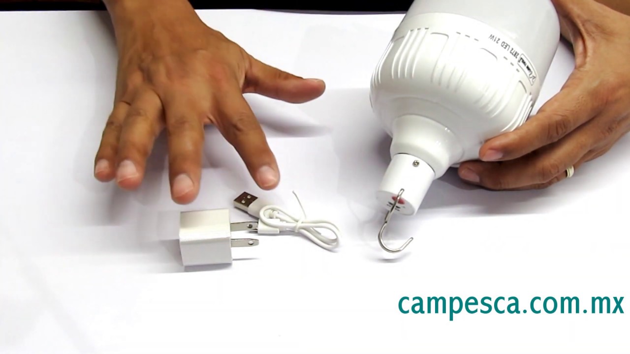 BOMBILLA LED RECARGABLE MUY PRACTICA, Unboxing y Review 