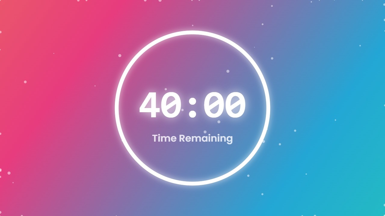 🕒40 Minute Countdown Timer ⏱️ | Time's Ticking! Hurry Up! ⏳Timer Galaxy ...