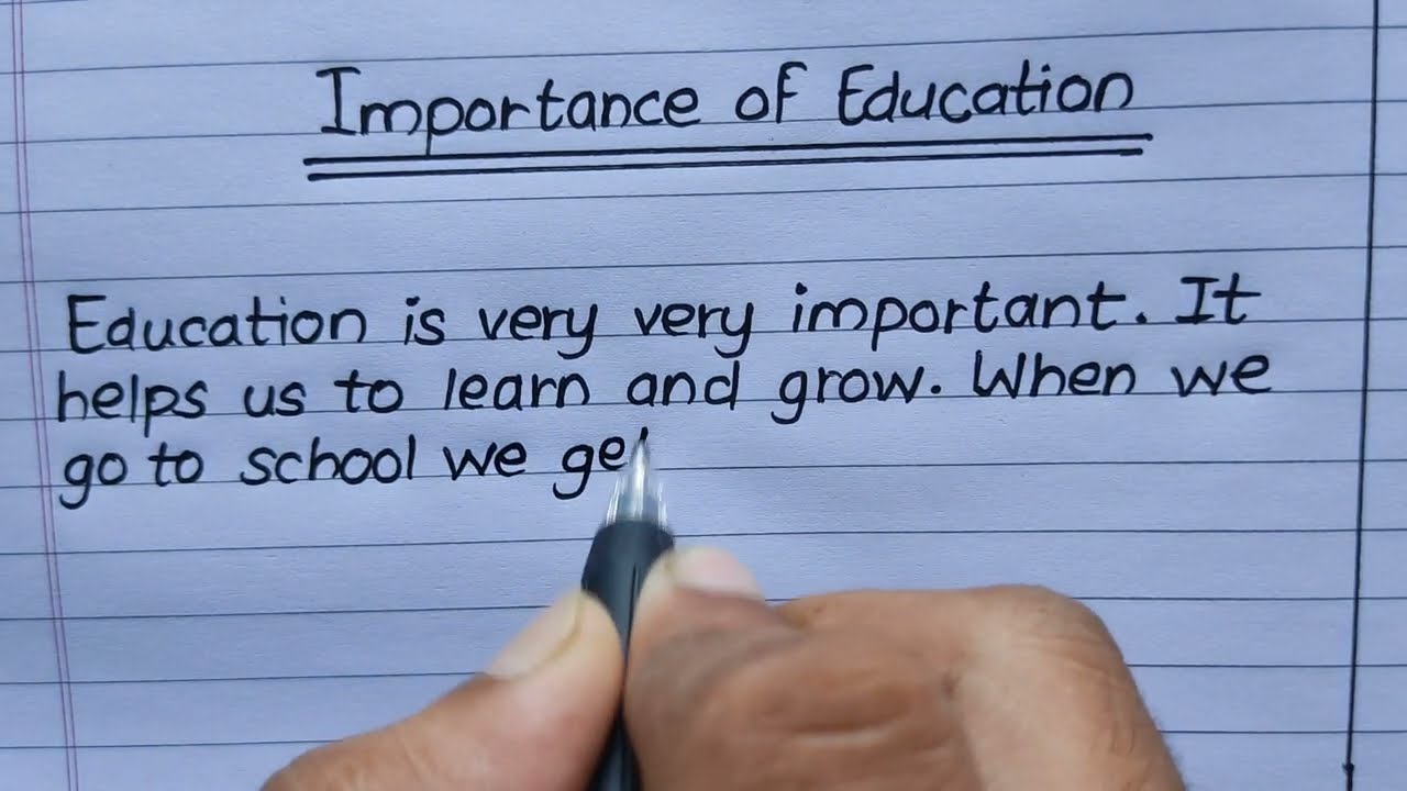 write a paragraph on the importance of education