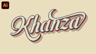 Vintage 3D Text Effect | Retro Text Effect in Adobe Illustrator
