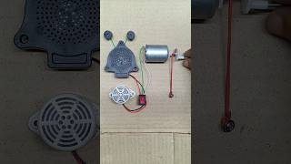 How I Powered 4 Different Size  Buzzer with Elastic Rubber Band #tech #science #dcmotor