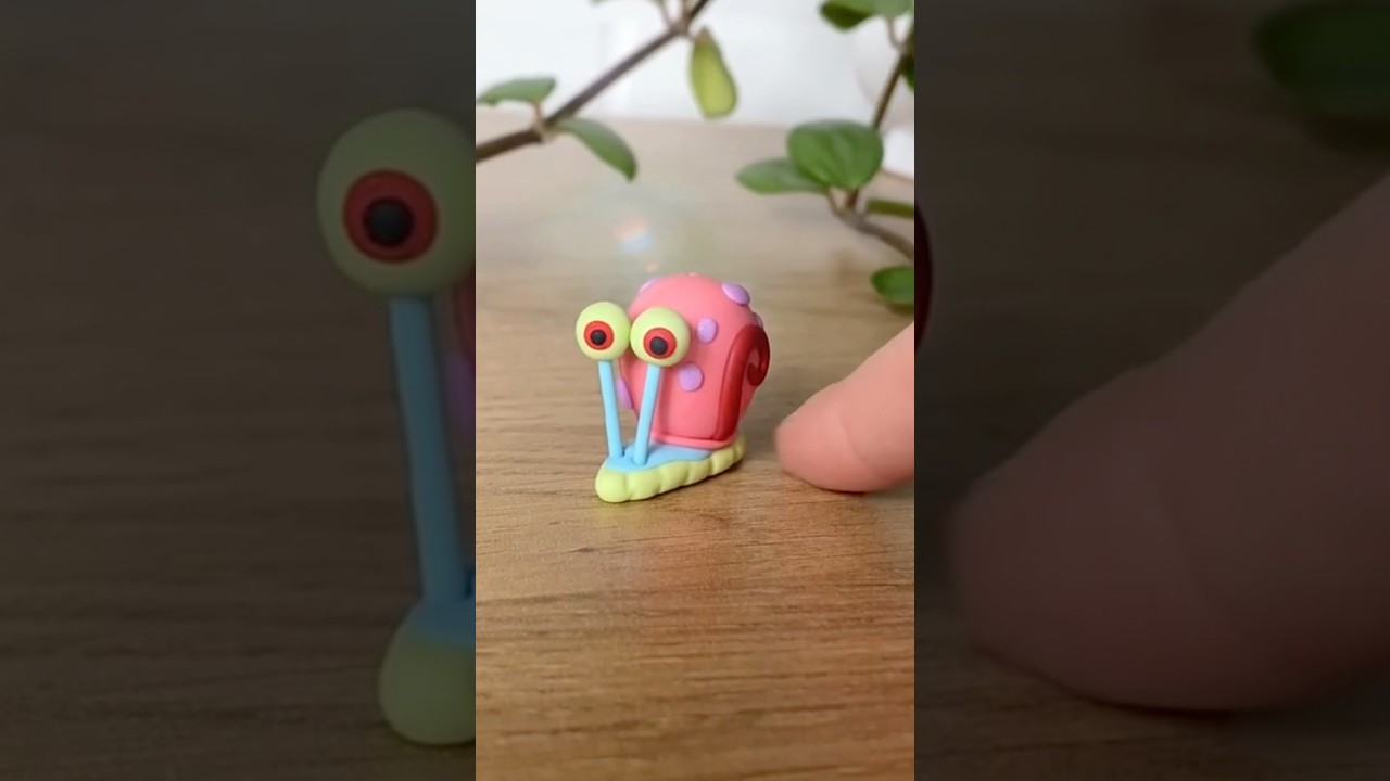 I made Gary the Snail from SpongeBob out of clay! 🐌✨ 