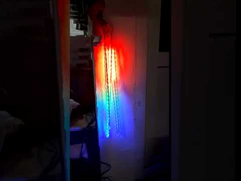 Гирлянда Сосульки водопад, многоцвет RGB