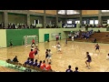 第42回全国高校選抜ハンドボール大会・男子３回戦  富岡 vs 不来方  後半   2019.3.26 埼玉県三郷市総合体育館  ユニフォーム白・不来方、紫・富岡