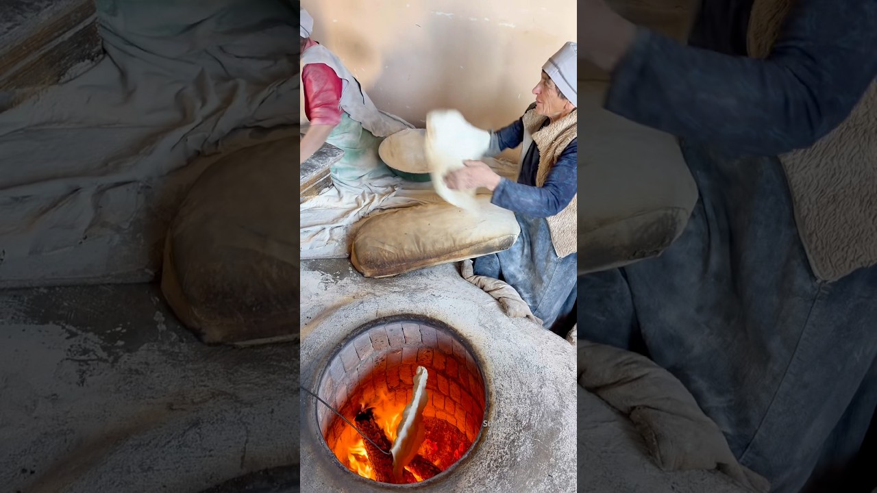 This is the dance of traditional lavash bread baking 