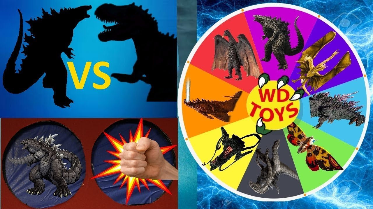 GODZILLA VS DINOSAURS!! Spinning Wheel Game Godzilla King Of The