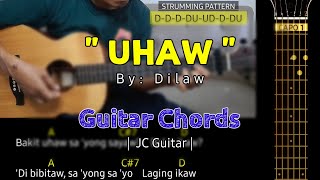 UHAW - Dilaw EASY Guitar Chords w/ Lyrics & Strumming | JC Guitar