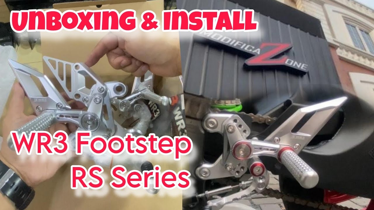 WR3 FOOTSTEP RS SERIES : UNBOXING & INSTALL. MAKIN RACING LOOK & ADJUSTABLE. ZX6R ZX25R CBR250RR