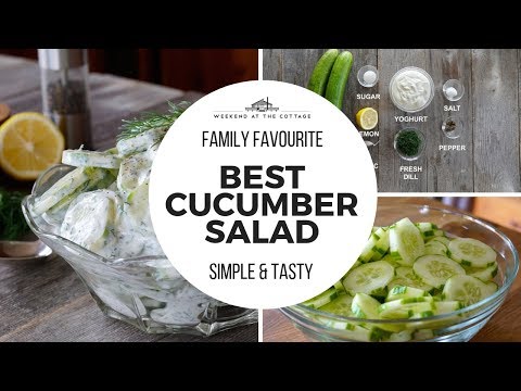 Our BEST CUCUMBER SALAD recipe! Healthy & Easy!