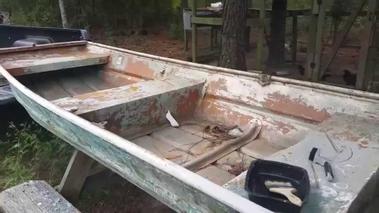 my eldocraft jon boat restoration part 1 - youtube