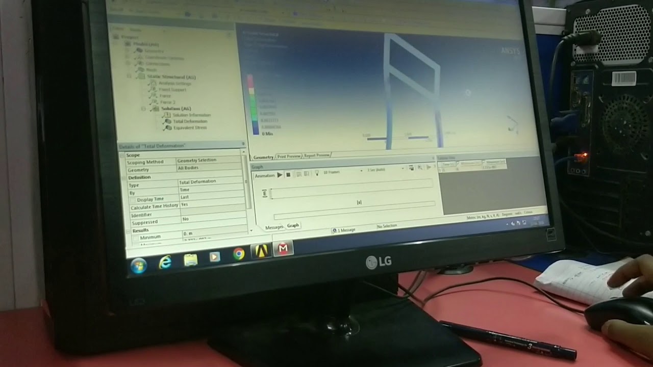 Structural modal and harmonic analysis of chassis using workbench YouTube