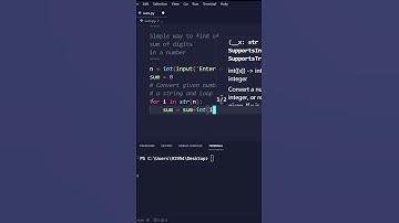Python program to find sum of digits in a number #python #shorts #shortsfeed #shortsvideo #viral