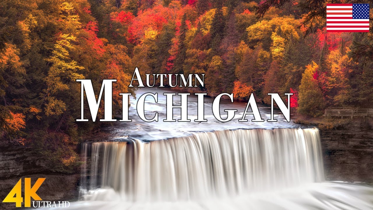 Autumn Michigan 4K Ultra HD • Stunning Footage Michigan, Scenic Relaxation Film with Calming Music.