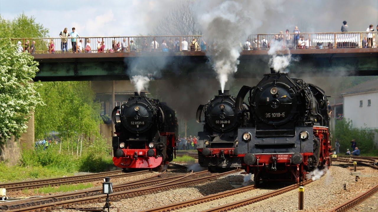 25 Jahre IG Dampflok Nossen - Bw Fest Nossen mit Parallelfahrten von 52 8131, 50 3648 und 35 1019