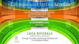 Luca Biferale, Energy Transfer and Energy Dissipation in Turbulent Flows - 20 December 2017 Luca Biferale, Energy Transfer and Energy Dissipation in Turbulent Flows - 20 December 2017