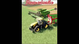 Unloading Oats Form Harvester | #fs19 #fs25 #farmingsimulator #satisfying #family