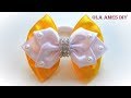 Бантик из ленты Канзаши Мастер Класс Satin Ribbon Bow Laço De Fitas Ola AmeS DIY