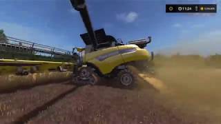 Farming simulator 17 PS4. Lone oak farm. Harvesting soybeans and looking at new lane ways screenshot 1