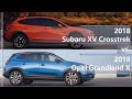 2018 Subaru XV Crosstrek vs 2018 Opel Grandland X (technical comparison)