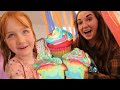 RAiNBOW PARTY for MOM!!  Adley &amp; Niko Decorate for Jenny&#39;s Surprise Birthday with family &amp; friends
