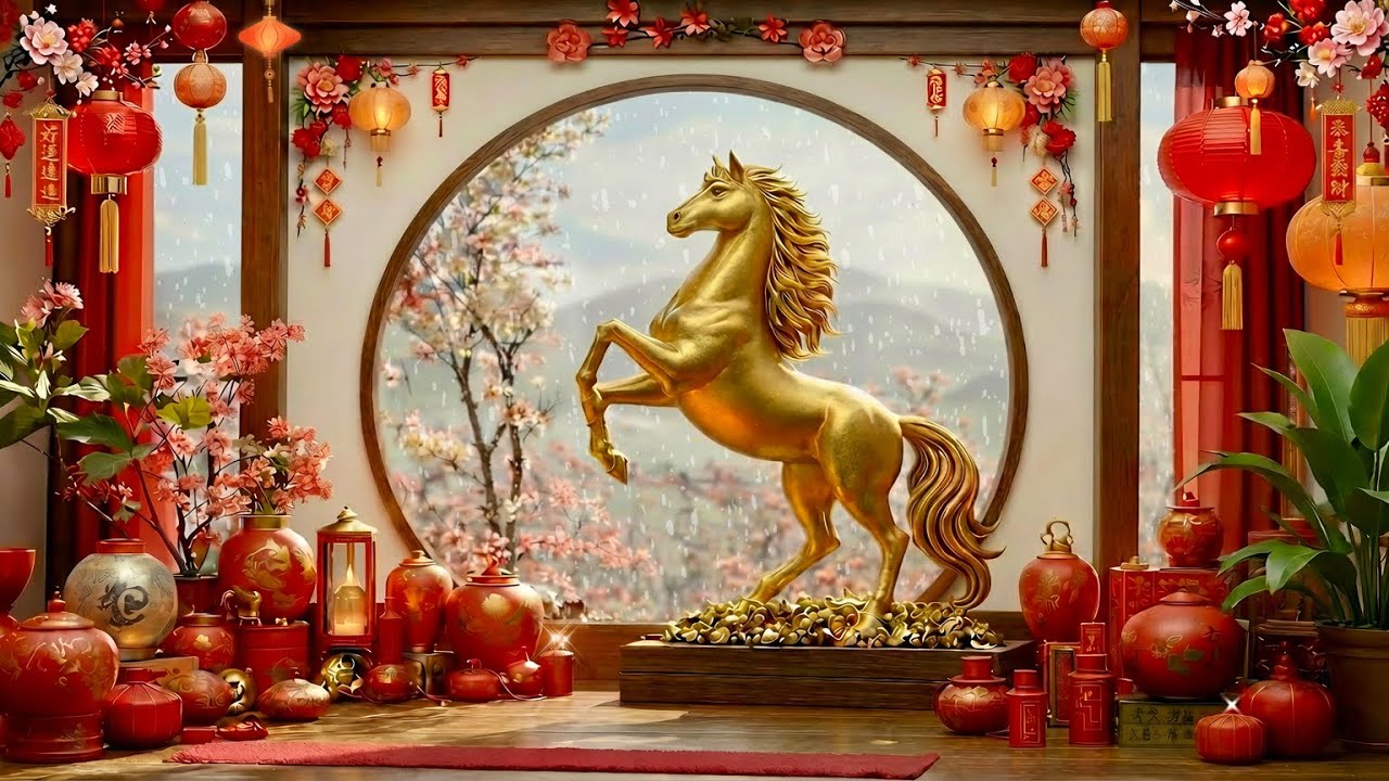 Chinese Lunar New Year Ambient Music🐎Year of Horse 2026🏮Majestic & Joyful